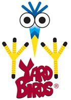 Yardbirds Logo. Yardbirds is a company that makes Junkyard Metal Animal Sculptures out of scrap metal for cute, sustainable yard and home decor.